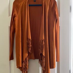 I.N.C International Concepts Women's Fringed Sweater Cardigan